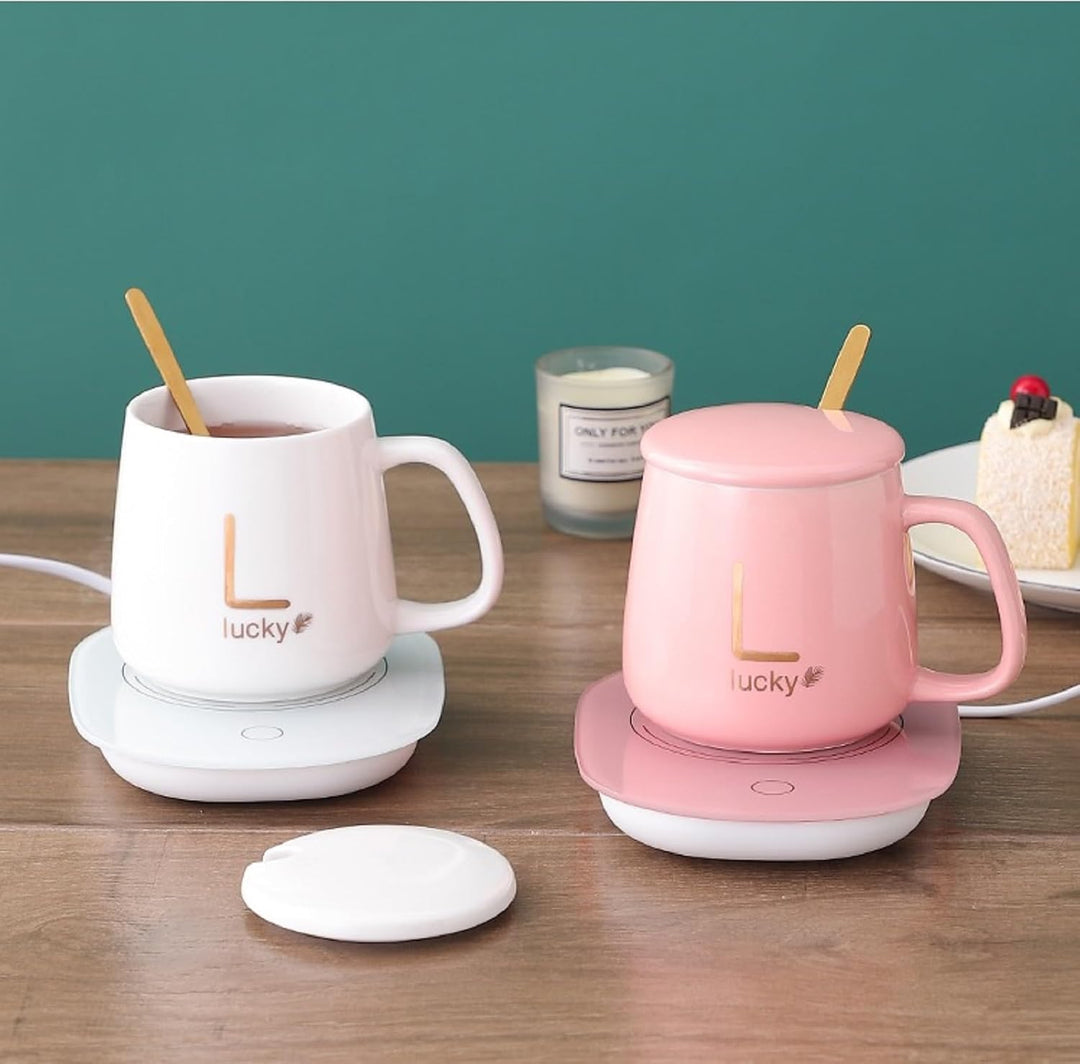 Tassenwärmer Usb Mit Tasse,Elektrischer kaffeewärmer,Tassenwärmer mit Tassenset,Passend für verschie
