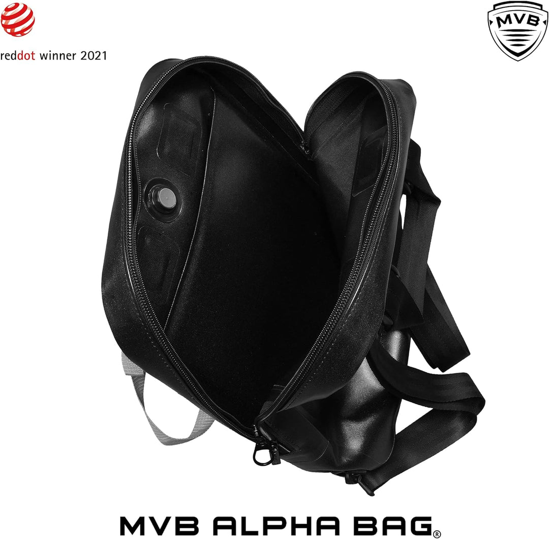 MVB Alpha Bag Rucksack wasserdicht für Damen und Herren schwarz I Allround-Rucksack Reiserucksack le