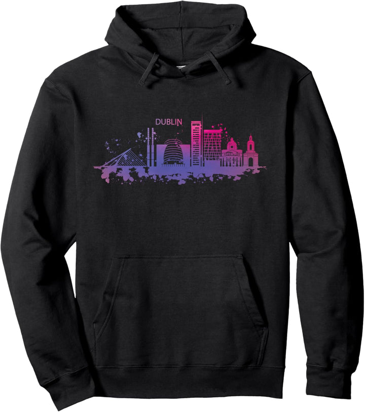 Dublin Skyline Wasserfarbe Irland Souvenir Geschenk Pullover Hoodie