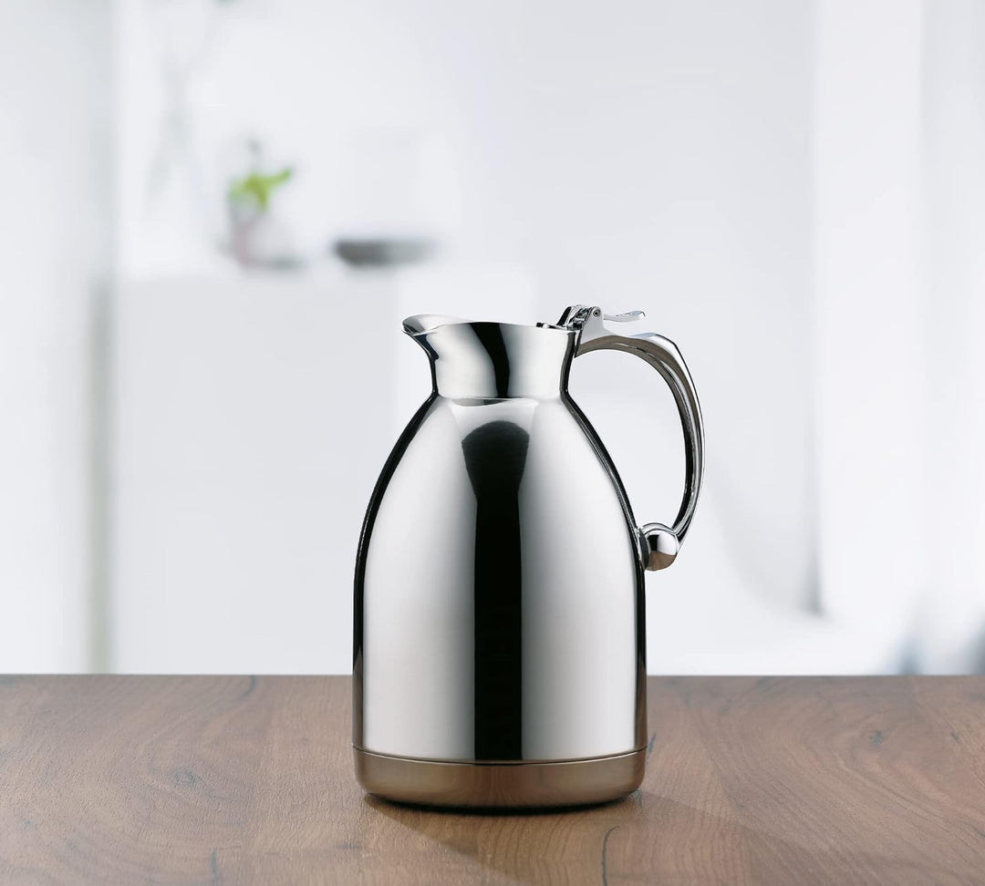 alfi HOTELLO 1,0l, Isolierkanne aus doppelwandigem Edelstahl, hält 4 Stunden warm, 6 Stunden kalt, l
