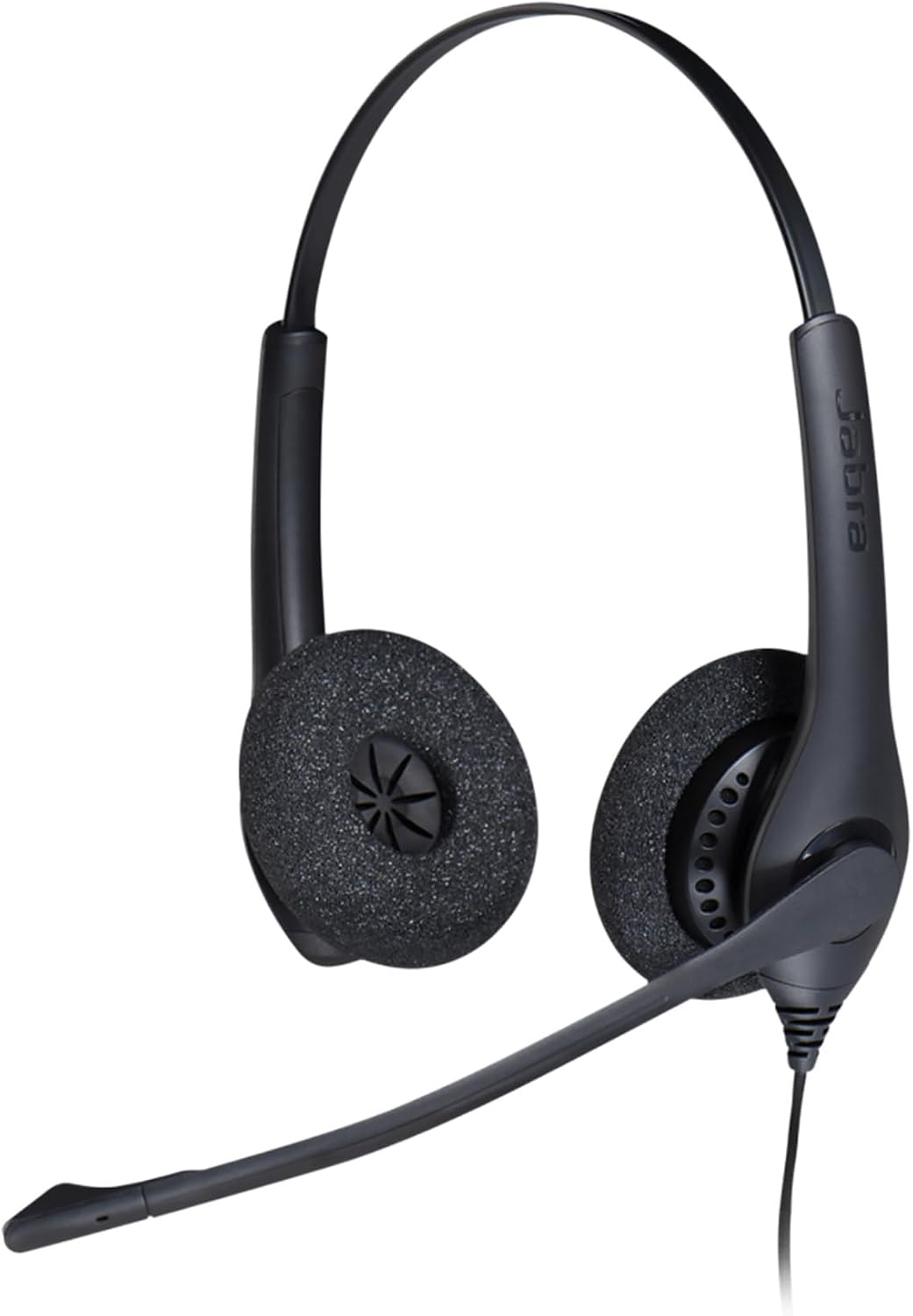 Jabra Biz 1500 Quick Disconnect On-Ear Stereo Headset - Corded Headphone with Noise-cancelling Micro