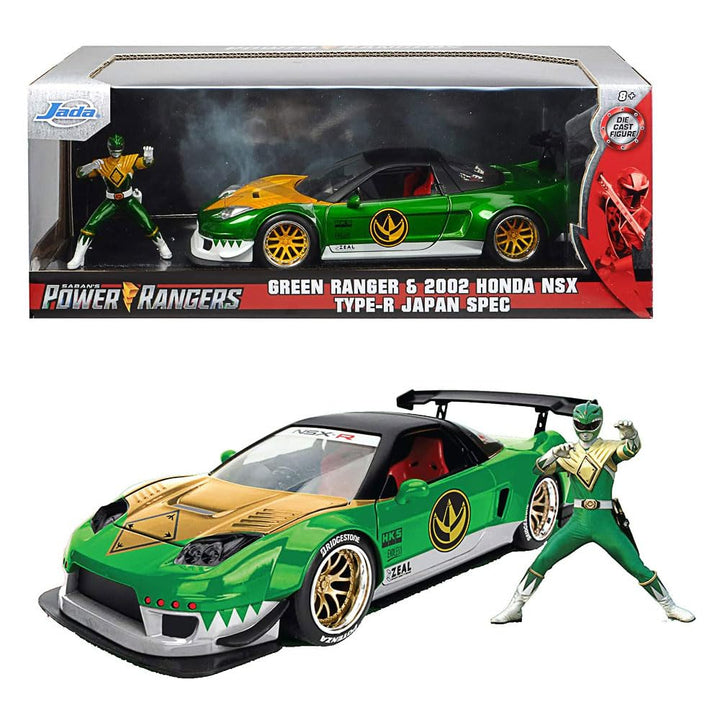 Jada Toys Power Rangers, 2002 Honda NSX Type-R, Spielzeugauto aus Die-cast, Türen zum Öffnen, inkl.