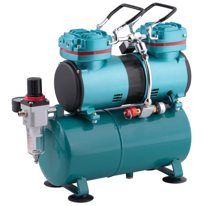 AirBrush Kompressor Duo-Power II - Das Airbrush-Kit mit Doppel/Zweizylinder Kompressor Kit für Künst
