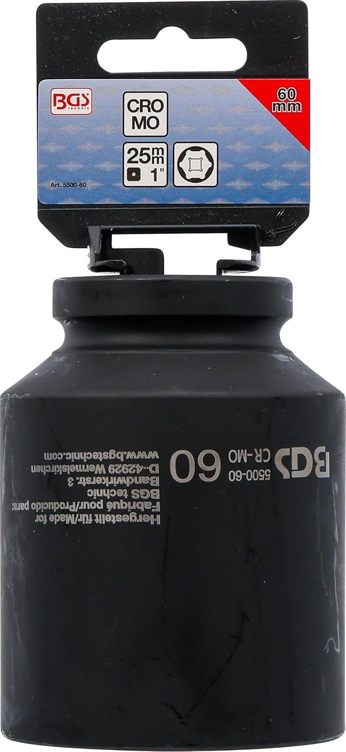 BGS 5500-60 | Kraft-Steckschlüssel-Einsatz Sechskant, tief | 25 mm (1") | SW 60 mm Schlüsselweite: 6