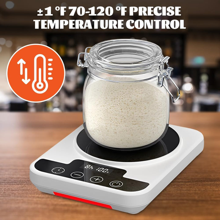 Sauerteig Starter Warmer, Warmhaltematte für Sauerteigstarter, Präzise Temperaturregelung 1°C (21-49