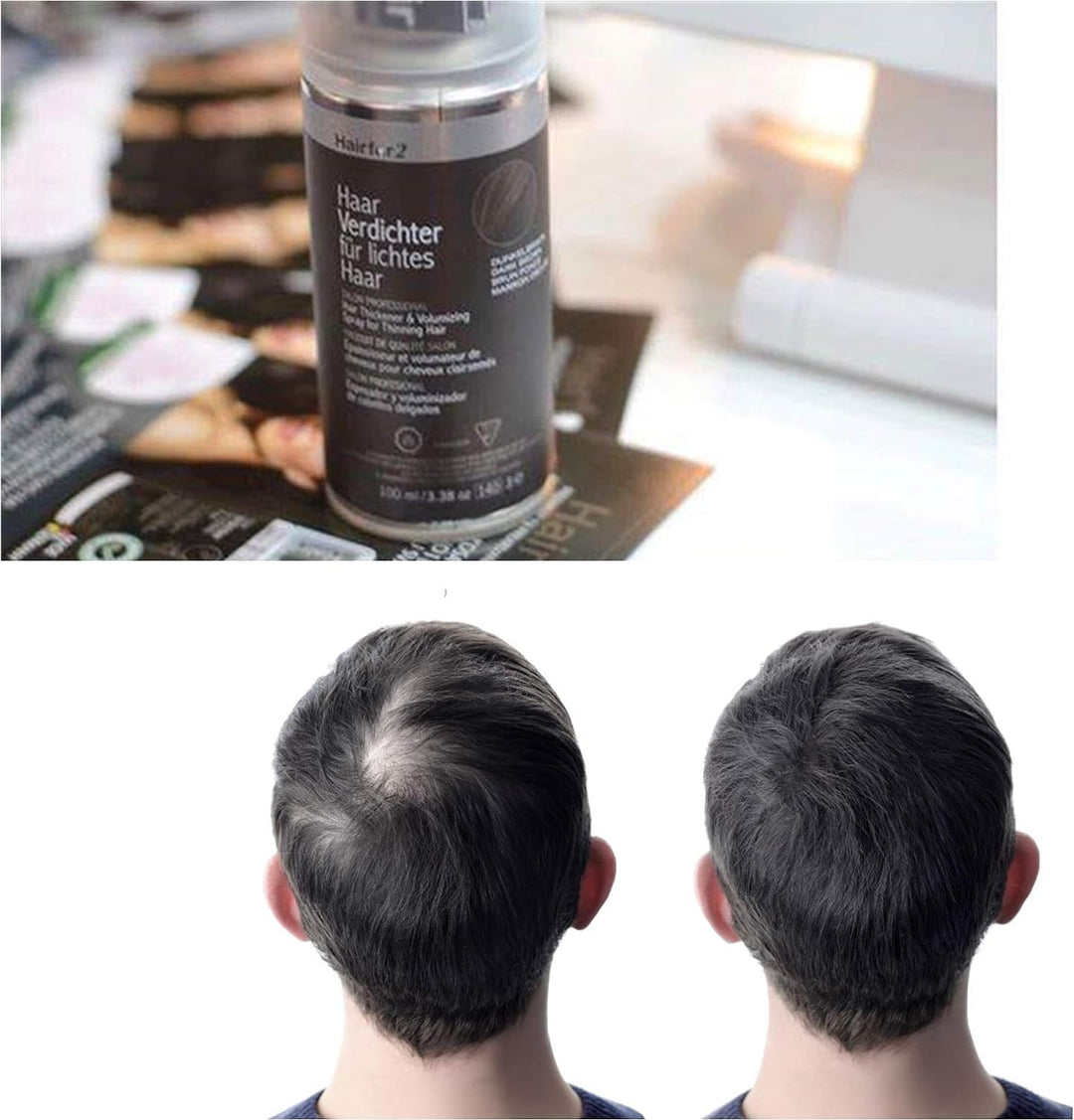 Hairfor2 Haarverdichtungsspray gegen lichtes Haar | Haarpuder | Streuhaar | Haarauffüller | Haarausf
