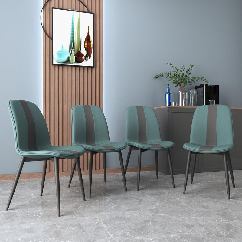Mondeer Esszimmerstühle 4er Set, Küchenstuhl mit Metallbeinen Scandinavian Modernes Polsterstuhl für