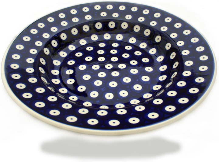 Bunzlauer Keramik Teller mit Rand (Blaues Auge) - Keramik, Wiederverwendbar, Mikrowellengeeignet, Su