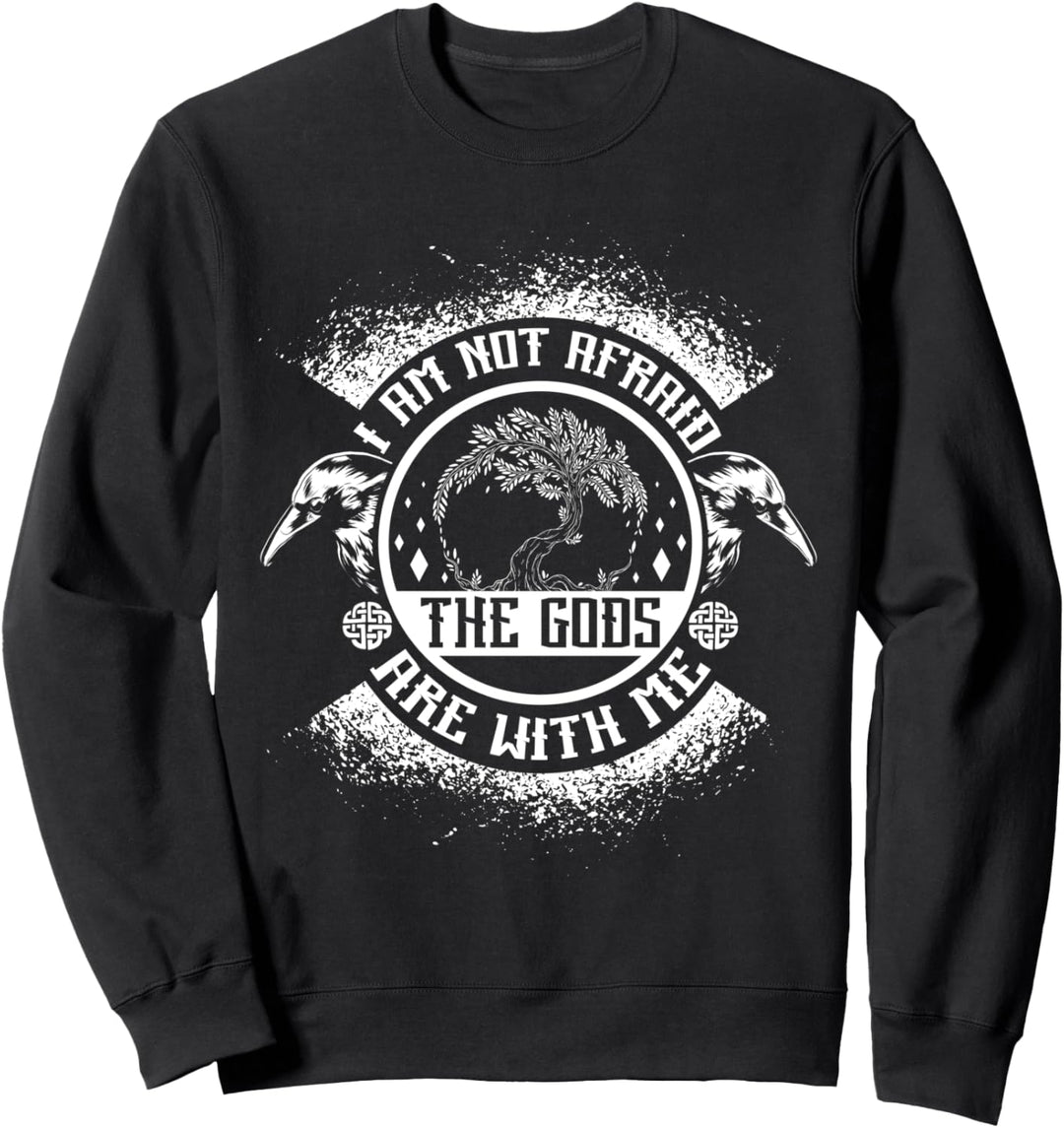 Yggdrasil mit nordischem Wikinger und nordischer Rune mit Rabe Sweatshirt