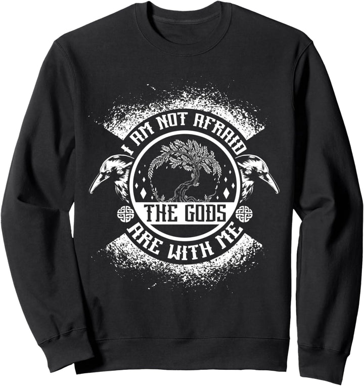 Yggdrasil mit nordischem Wikinger und nordischer Rune mit Rabe Sweatshirt