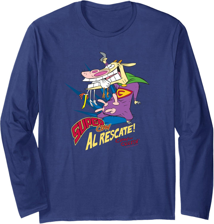 Cow and Chicken Super Cow Langarmshirt
