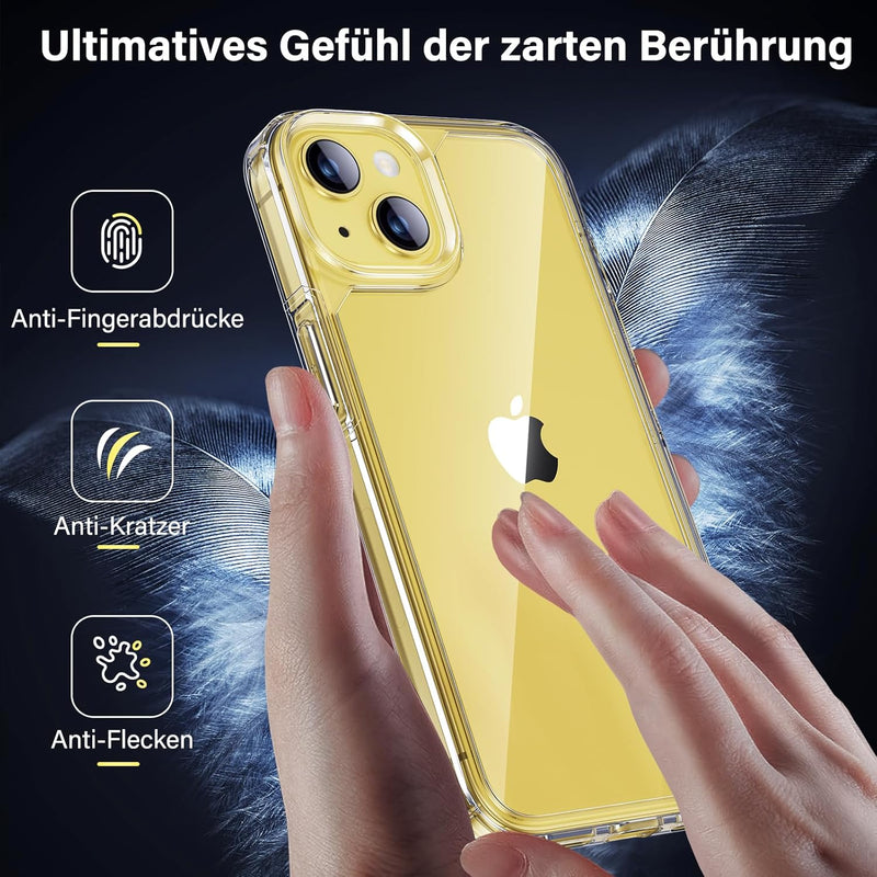 UniqueMe für iPhone 14 Hülle, 5-in-1-Set Handyhülle für iPhone 14 Case Rundumschutz Schutzhülle Cove