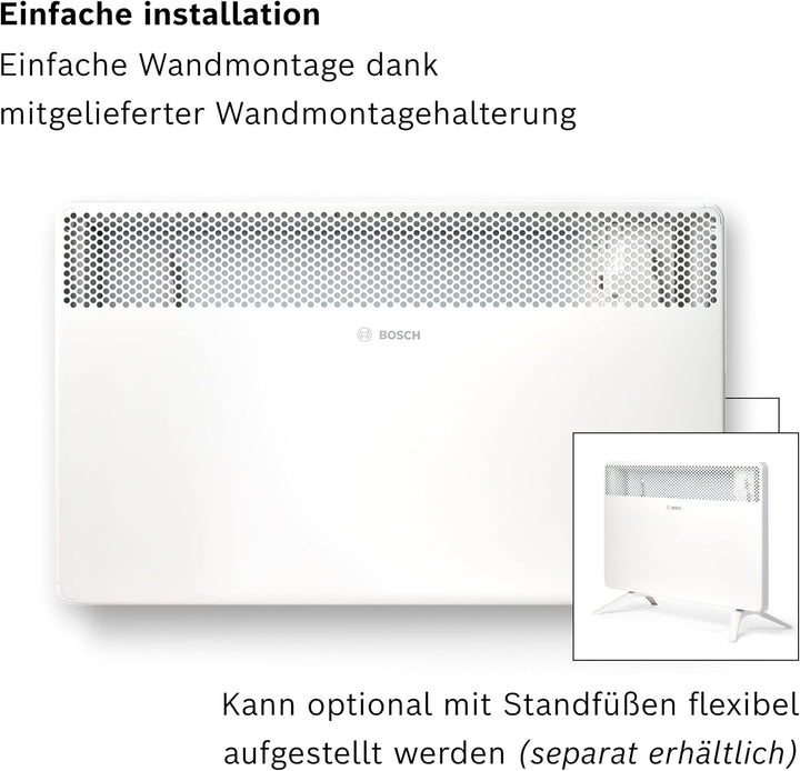 Bosch Heat Convector 4000-20 - Elektrischer Konvektor für Räume bis zu 20 m² - Individuell Einstellb