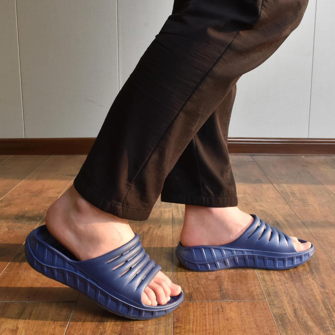 KuaiLu Recovery Sandalen Herren mit Bequeme Plantarfasziitis Arch Support, Orthopädische Männer Leic