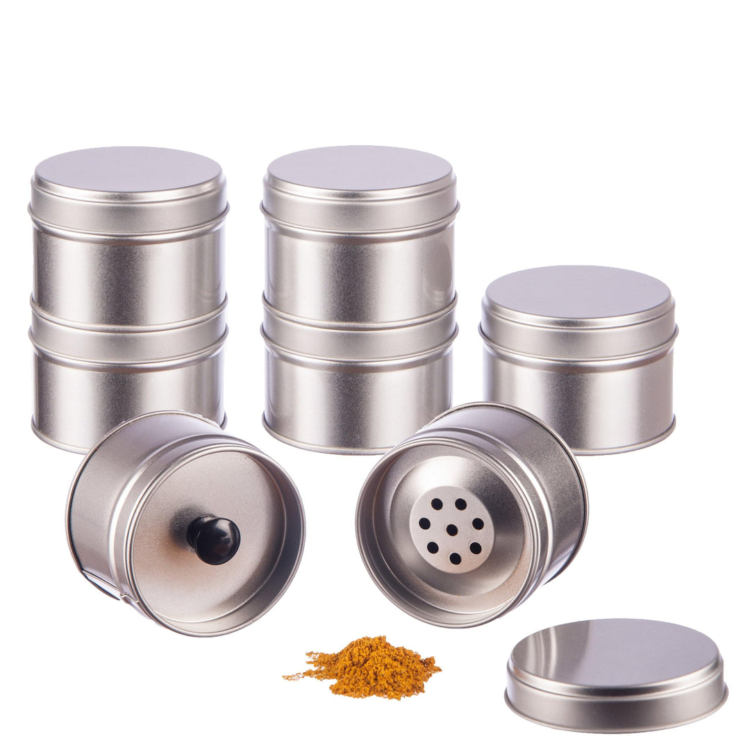 12er Pack kleine Gewürzdosen stapelbar mit extra Aromadeckel inkl. 12 Etiketten + 2 Streueinsätze |