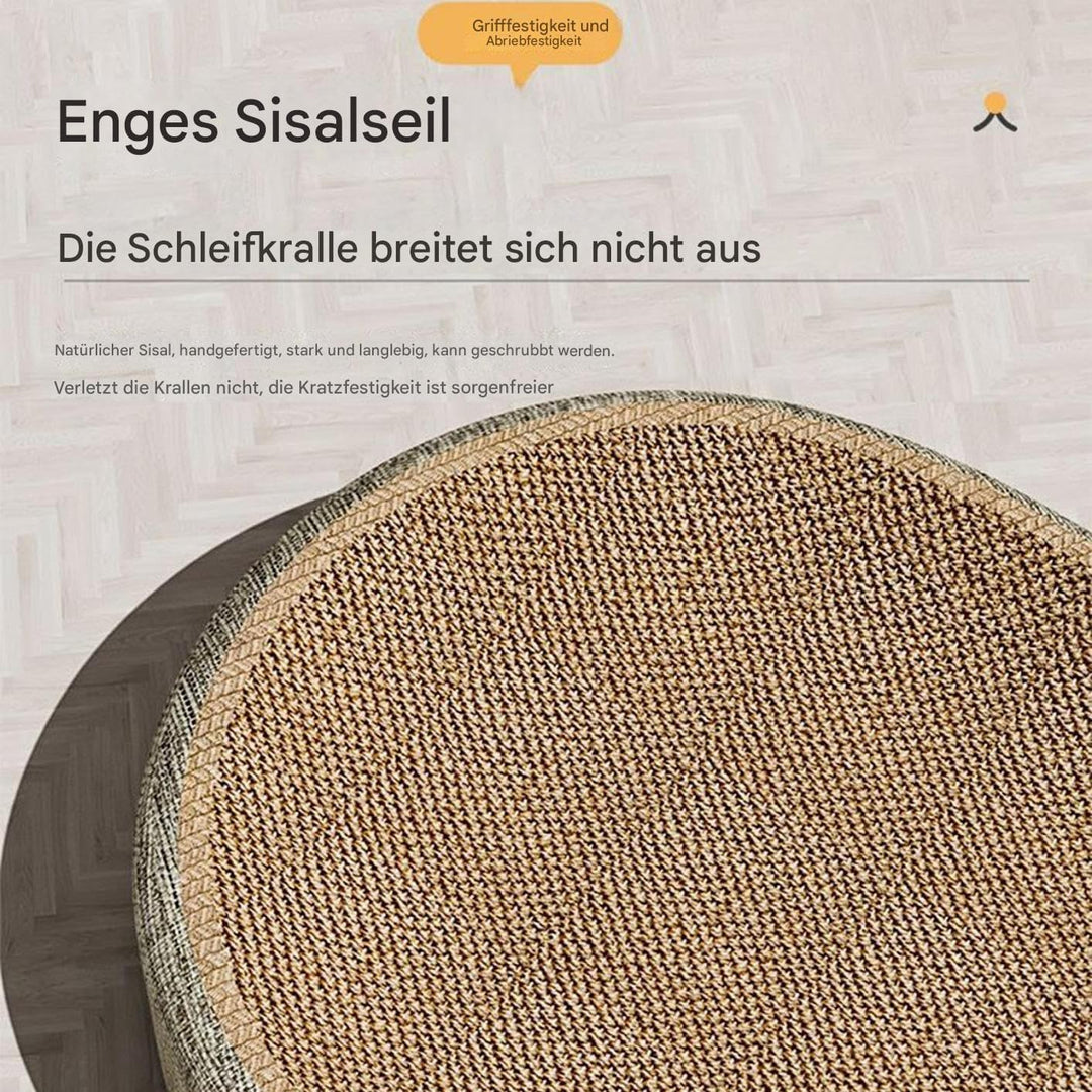 Ovales Sisal Kratzbrett Für Katzen, 2 In 1Sisal Kratzbett Für Katzen, Multifunktionale Möbelschoner