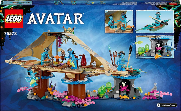 LEGO 75578 Avatar Das Riff der Metkayina, The Way of Water Pandora Set mit 4 Minifiguren, Sammlerstü
