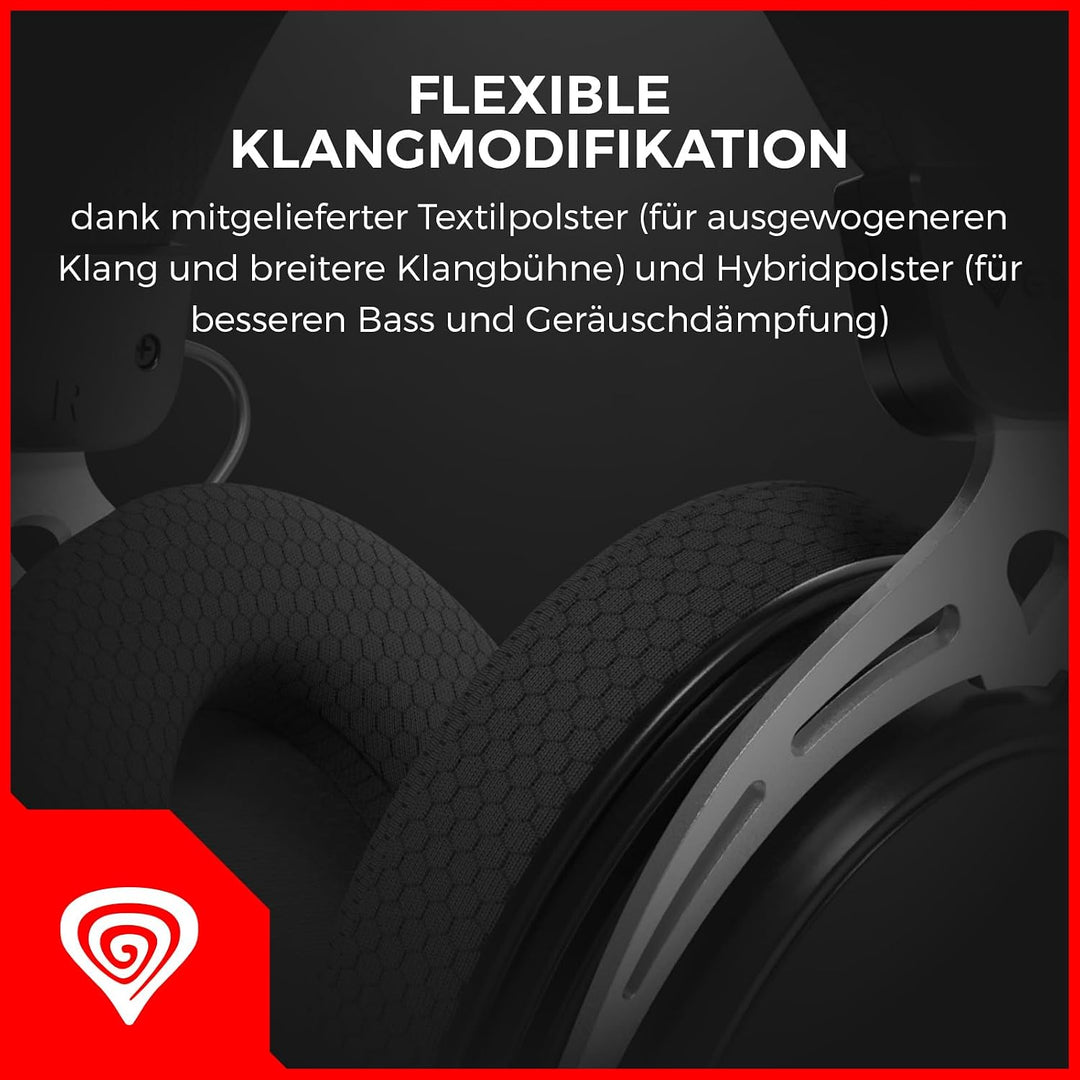 GENESIS Toron 531 Gaming Headset – Over-Ear Kopfhörer mit 50 mm Treibern, abnehmbares Mikrofon, 3,5