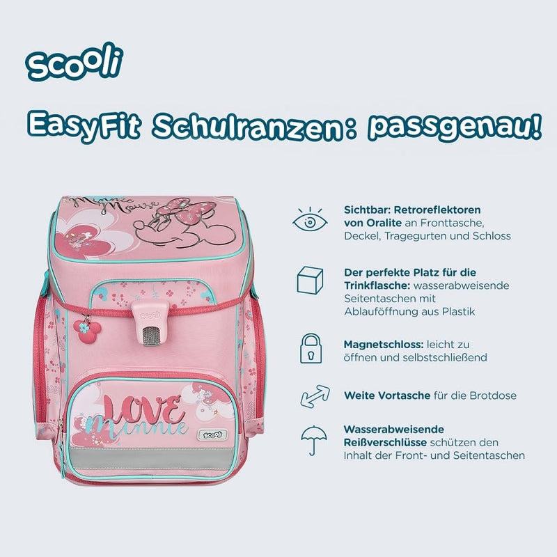 Familando Mädchen Schulranzen 1. Klasse · Scooli Easy FIT · ergonomischer Tornister · Schulranzen-Se