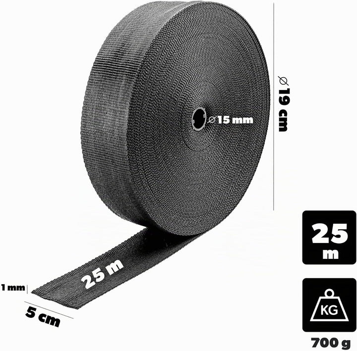 KADAX Baumbindeband 50mm x 25m, Bindeband zur sicheren Befestigung von Bäumen &amp; Sträuchern, Baumbind