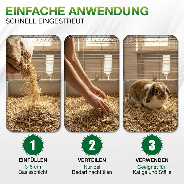 Kleintier-Einstreu Häckselgut Häcksel aus Miscanthus/Elefantengras für Hasen Kaninchen Maus Vogel Me