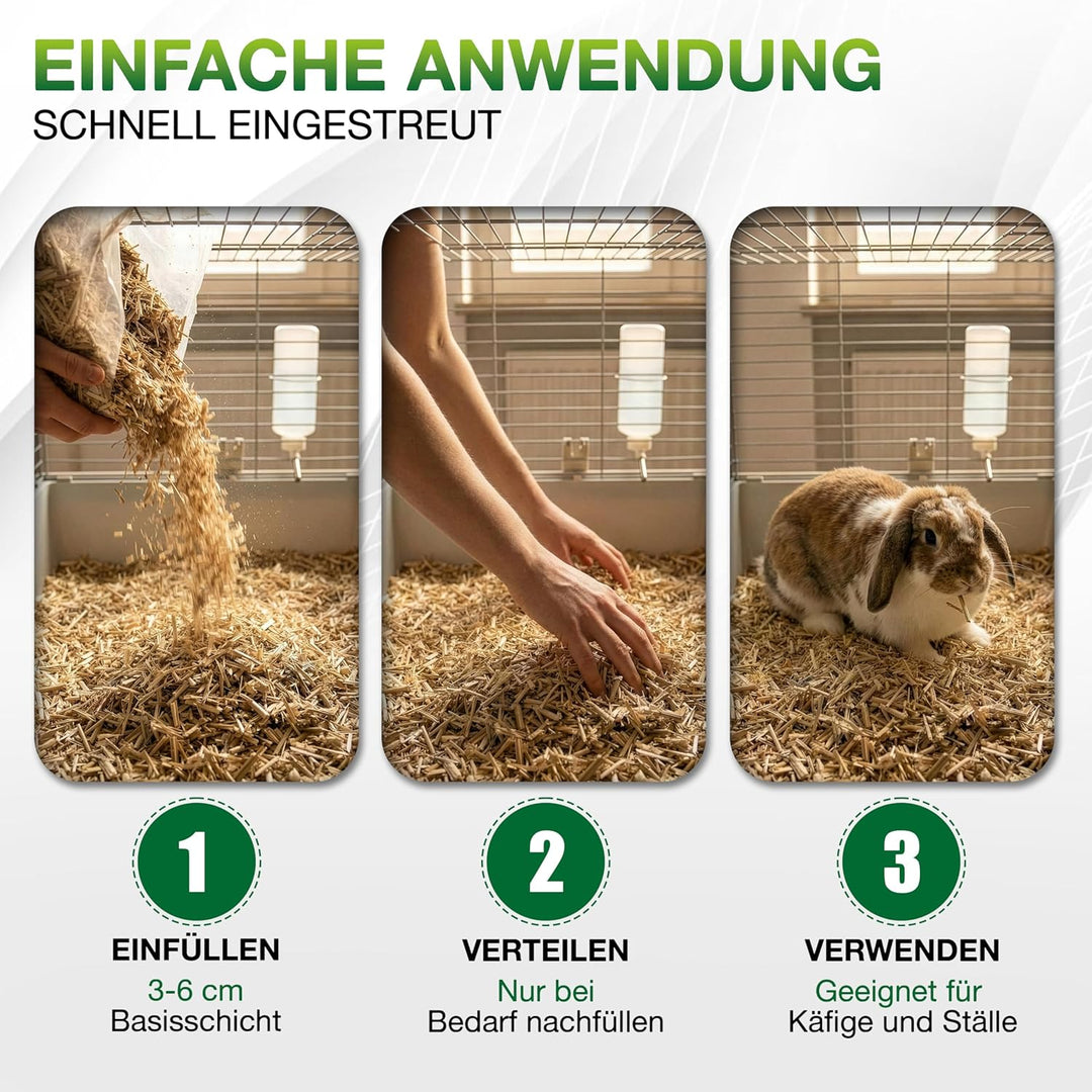 Kleintier-Einstreu Häckselgut Häcksel aus Miscanthus/Elefantengras für Hasen Kaninchen Maus Vogel Me