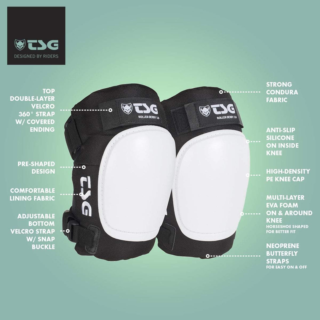 TSG Kneepad Roller Derby 3.0 Schützer XL Schwarz, XL Schwarz