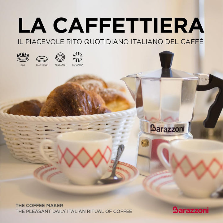 Barazzoni La Coffee Espressokocher aus Aluminium mit 9 Tassen. Zertifiziert von der italienischen Ac