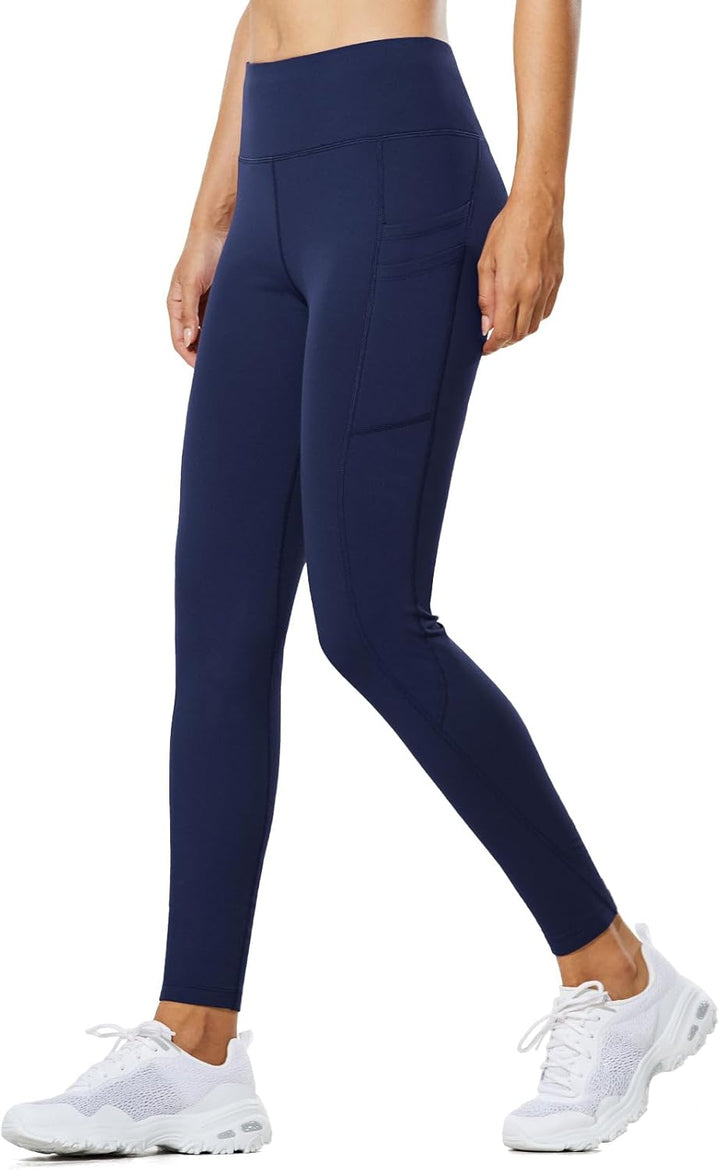 BALEAF Thermo Leggings Damen Winter Leggings high Waist Sportleggings mit Taschen Leggings yogahose