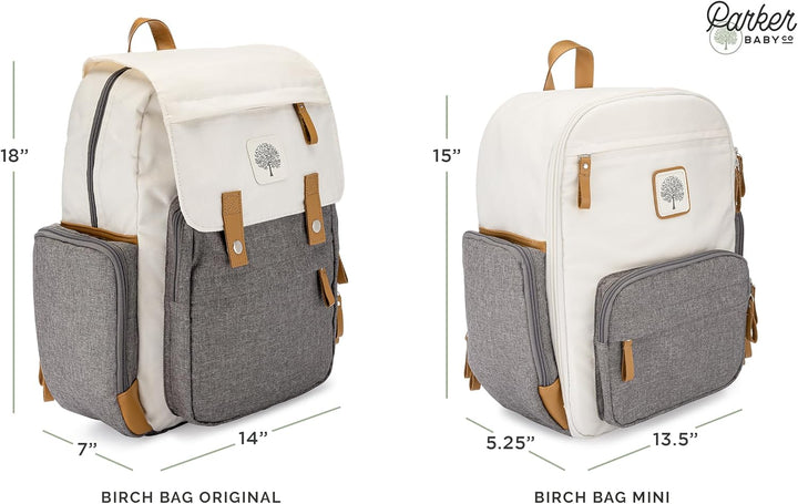 Parker Baby Wickelrucksack – grosse Wickeltasche mit isolierten Taschen, Kinderwagengurten und Wicke