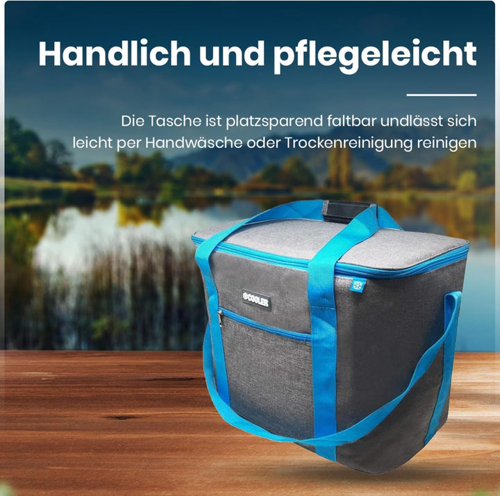 ToCi Kühltasche 36 Liter Isoliertasche Thermotasche Picknicktasche für Picknick Camping Urlaub Wande
