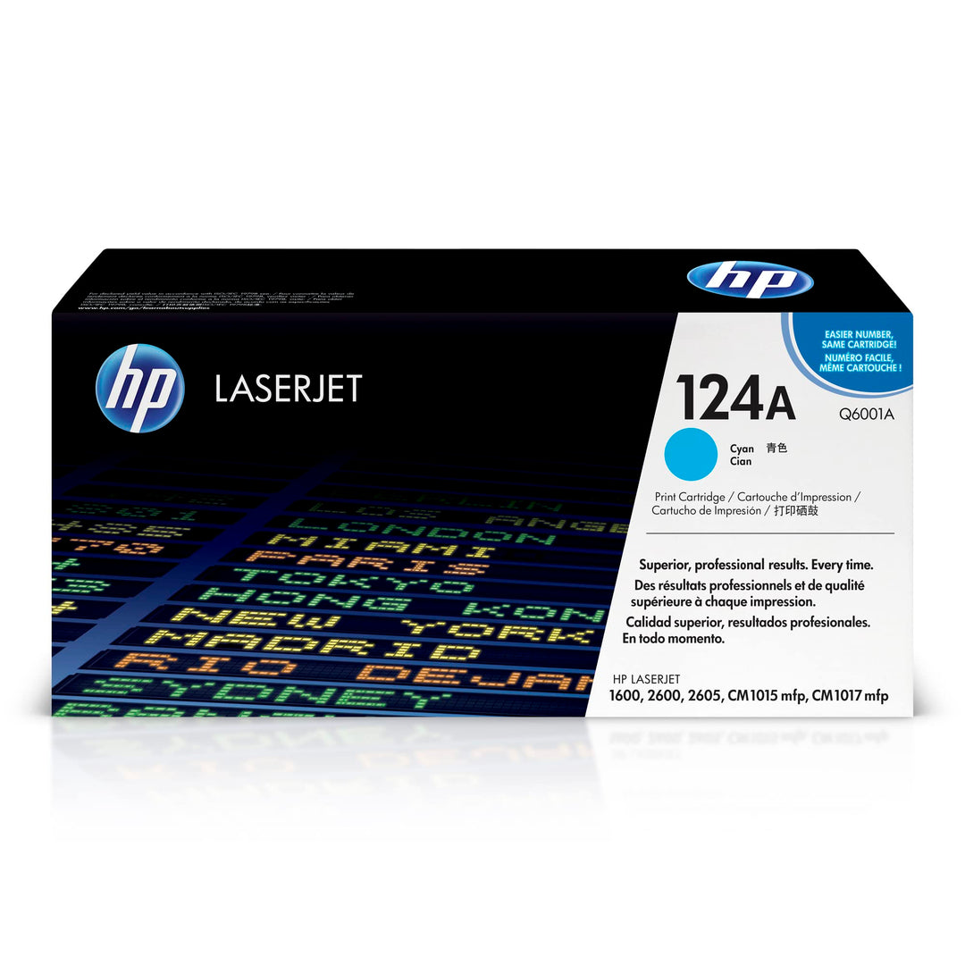 HP 124A (Q6001A) Blau Original Toner für HP Color Laserjet 2600, 2605, 1600, CM1016, CM1017