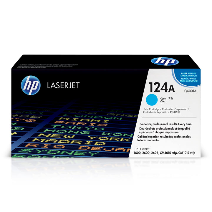 HP 124A (Q6001A) Blau Original Toner für HP Color Laserjet 2600, 2605, 1600, CM1016, CM1017