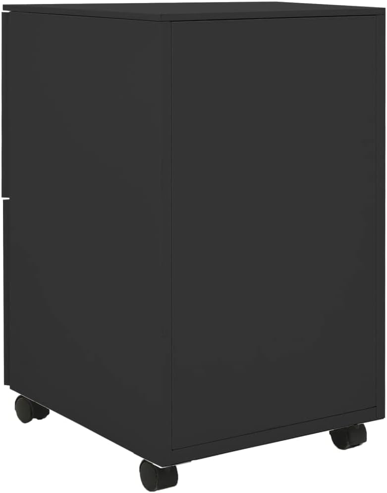 vidaXL Aktenschrank mit Rollen Rollcontainer Bürocontainer Schubladenschrank Büroschrank Stahlschran