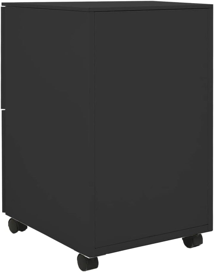 vidaXL Aktenschrank mit Rollen Rollcontainer Bürocontainer Schubladenschrank Büroschrank Stahlschran