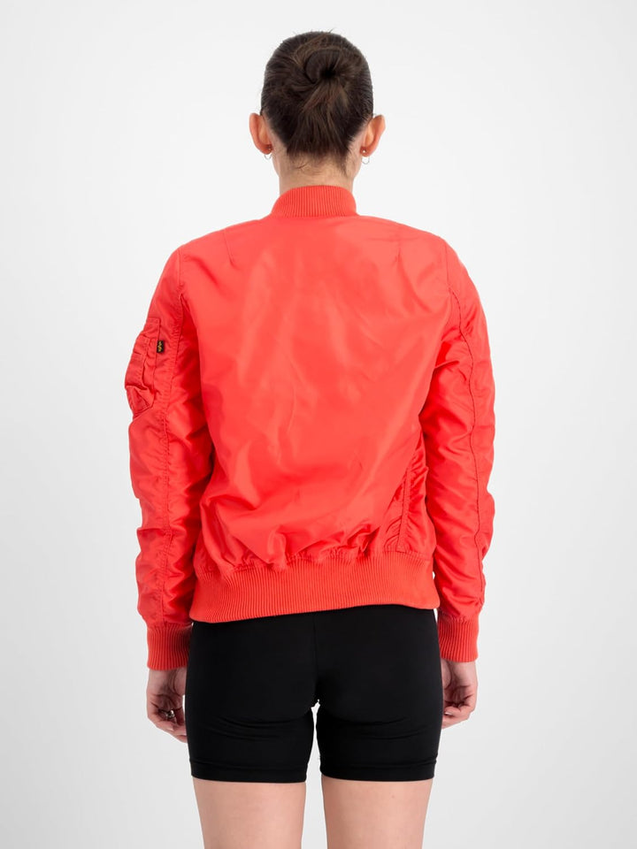 Alpha Industries Damen Bomberjacke M Radiant Red, M Radiant Red