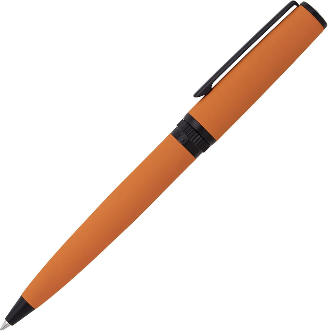 Hugo Boss Kugelschreiber Gear Matrix Orange aus Messing hergestellt, Farbe: Leuchtendes Orange, Abme