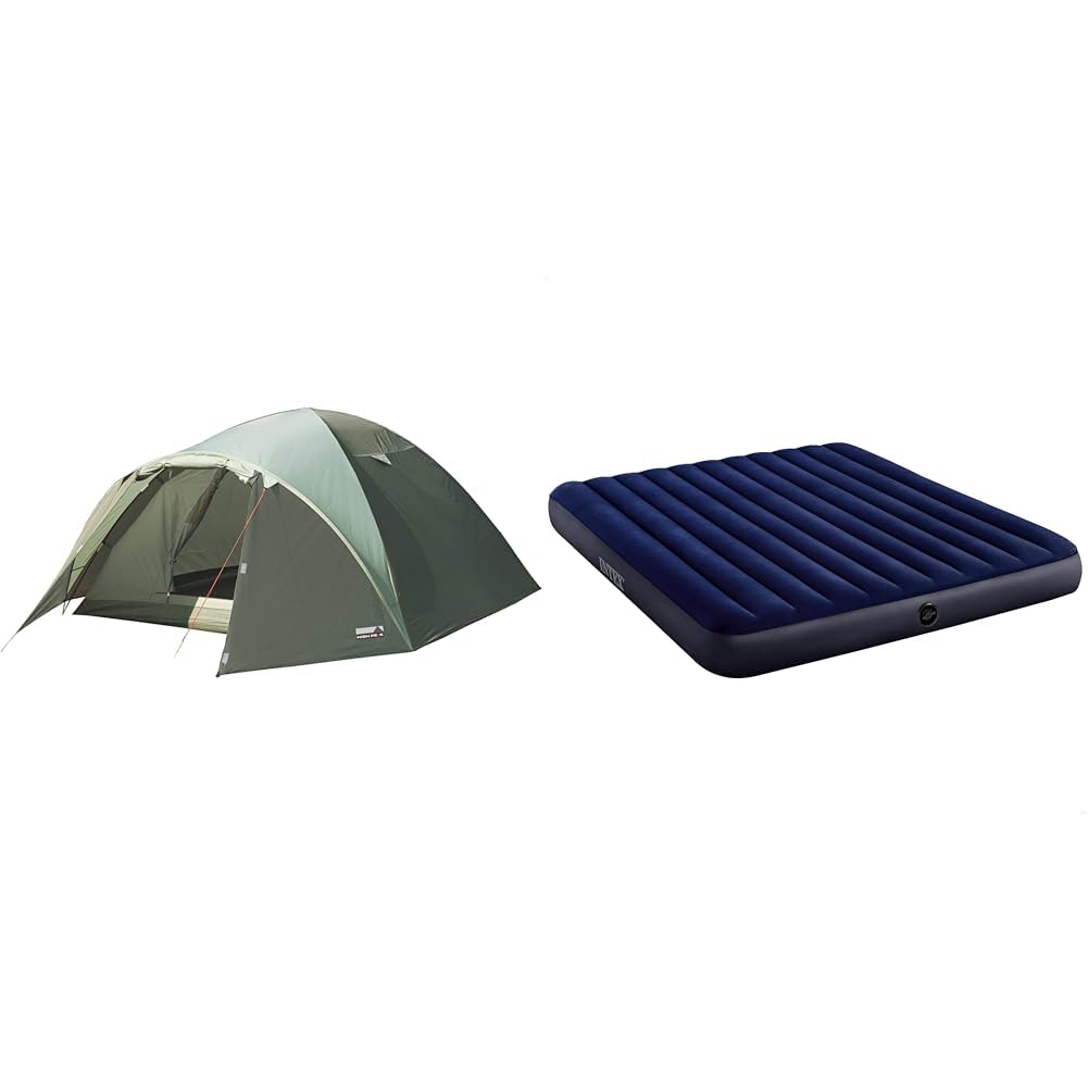 High Peak Kuppelzelt Nevada 4, Campingzelt mit Vorbau, Iglu-Zelt für 4 Personen, doppelwandig, wasse