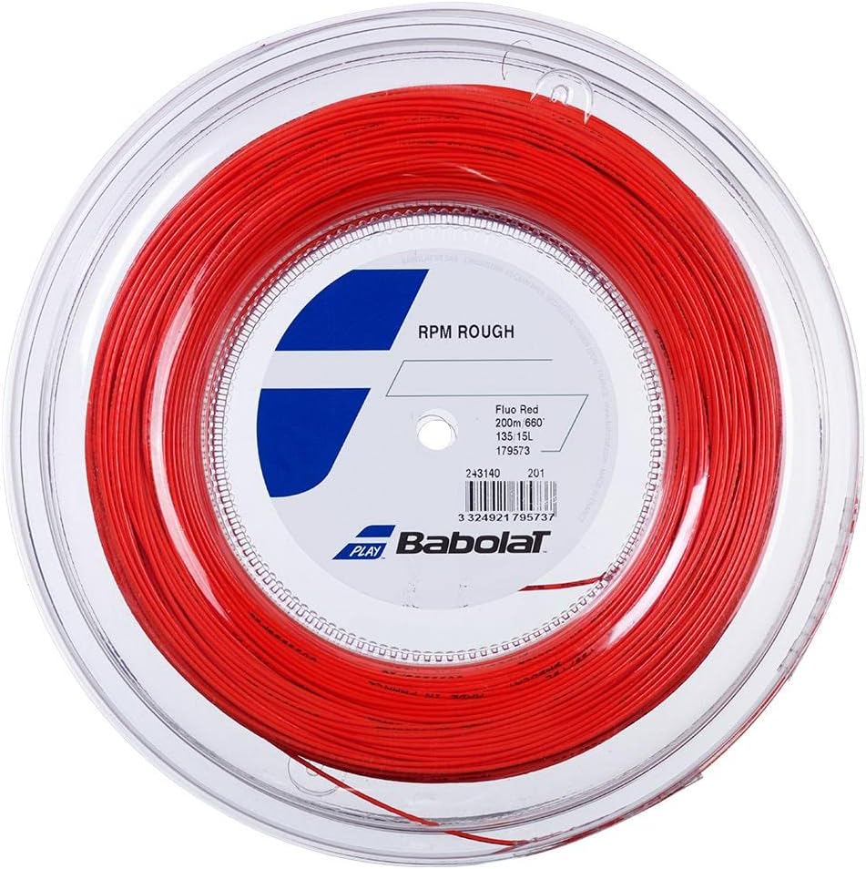 Babolat RPM Blast Rough 200m String Size 125 Rot/Rouge Fluo, Size 125 Rot/Rouge Fluo