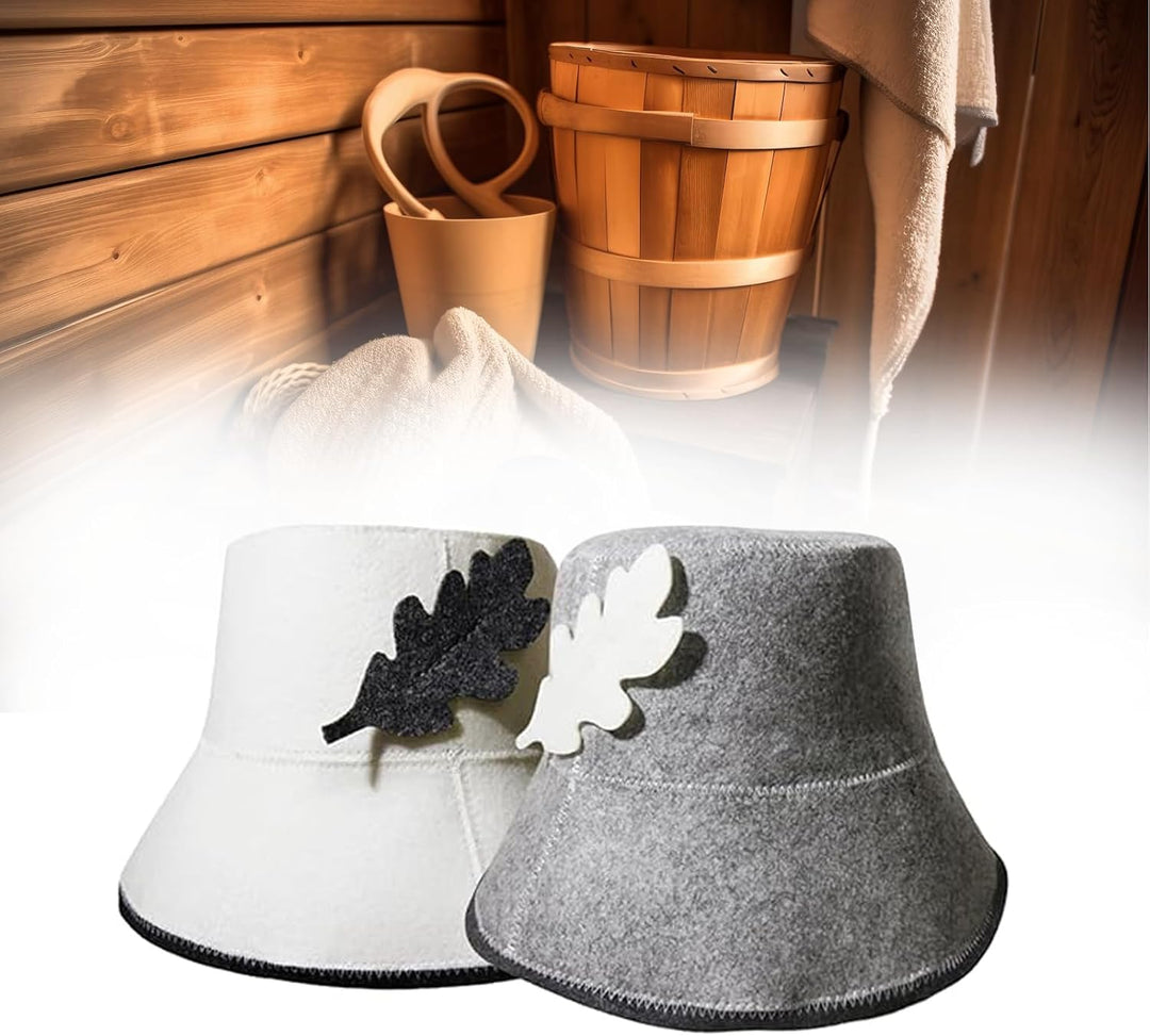 KHDULQ Saunahut,2 Filzhut für Damen und Herren Inkl Saunamütze aus Sauna Mütze Filzkappe Mütze Filzh