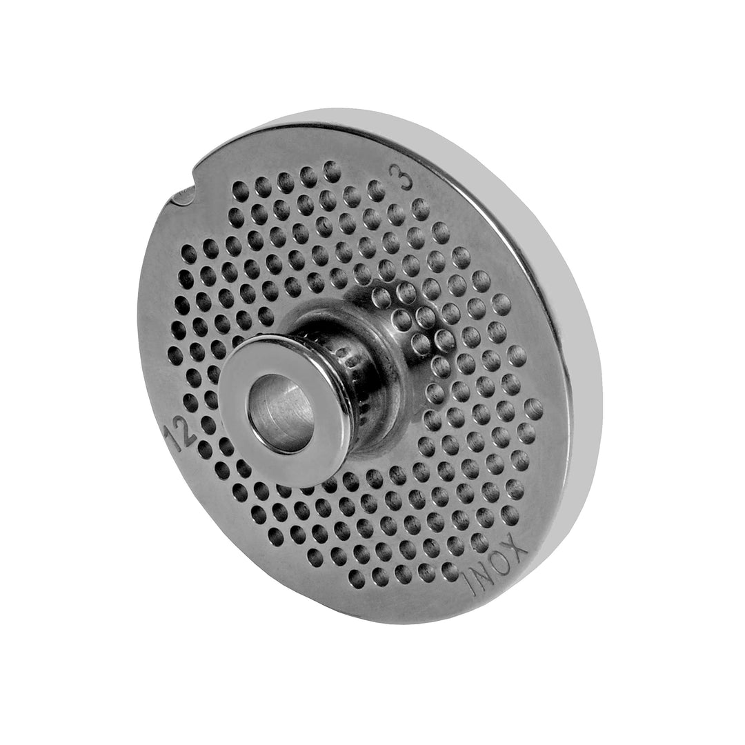 Wolfcut INOX Lochscheiben mit Nabe kompatibel mit Fleischwolf Hendi Kitchenline 12 (3,0 mm), 3,0 mm