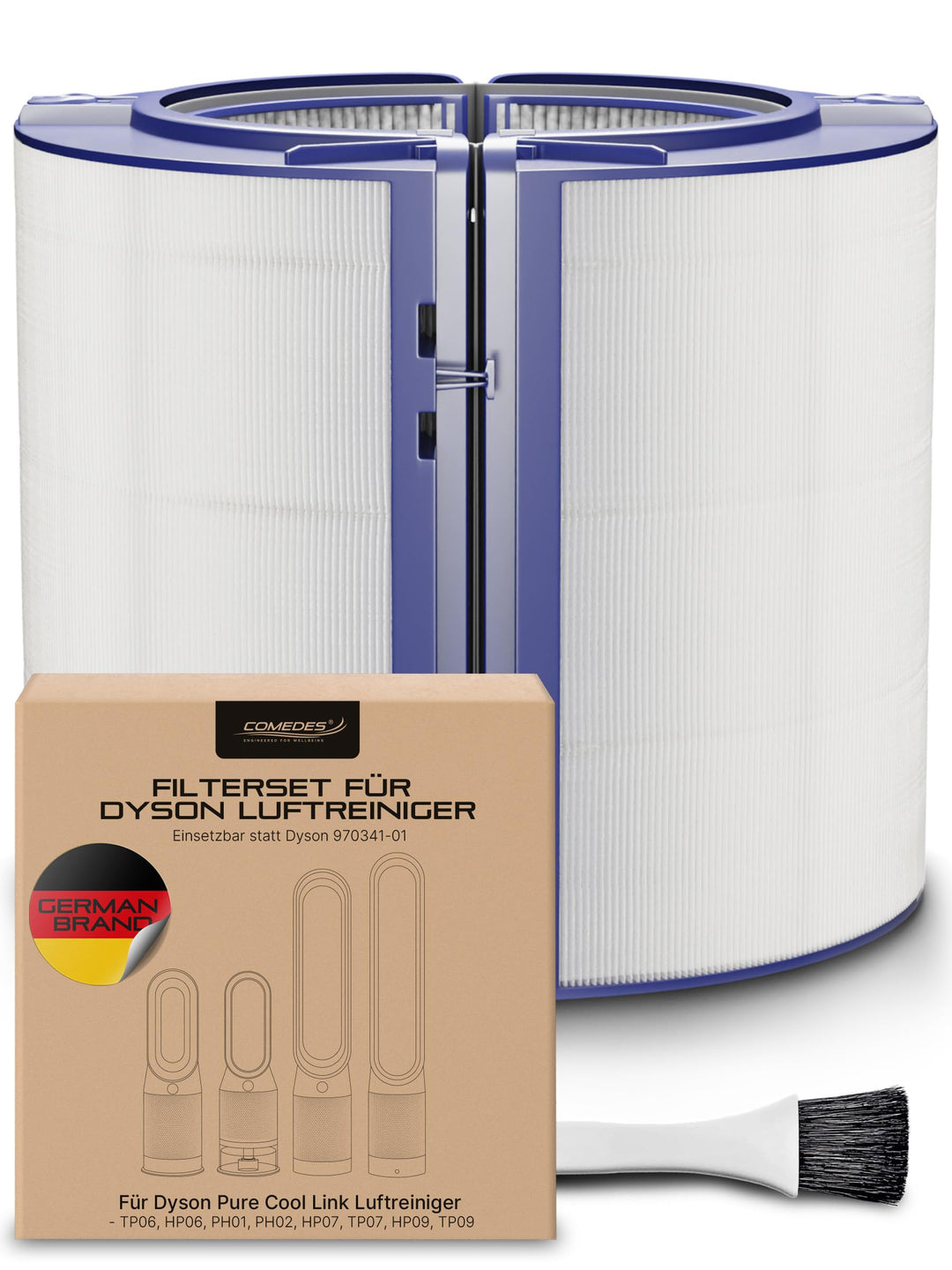 Comedes HEPA & Aktivkohle-Filter für Dyson Luftreiniger, Luftbefeuchter und Heizlüfter wie HP04, HP0