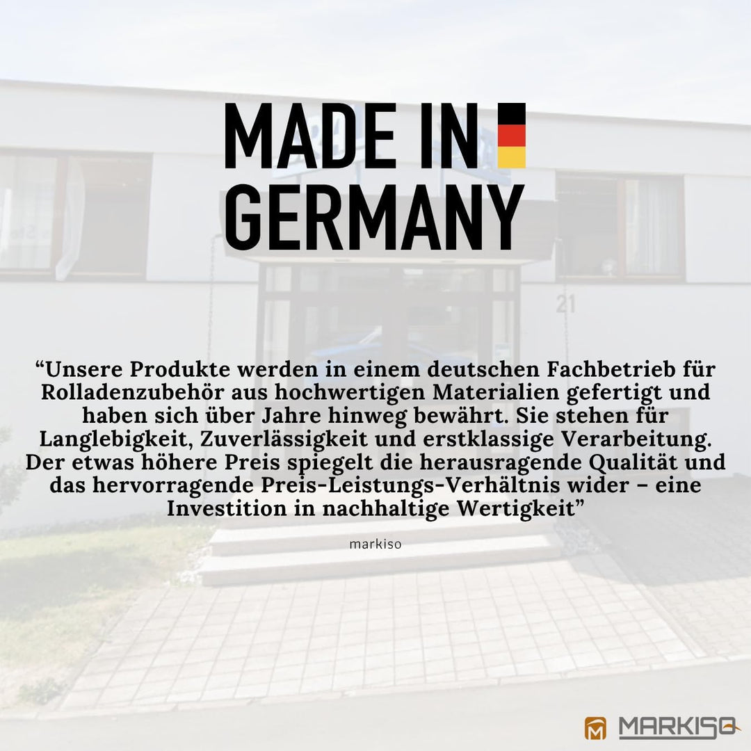 markiso® Rolladen Gurtführung, Gurtleitrolle für Rollladengurt bis 23mm | [Hergestellt in Deutschlan