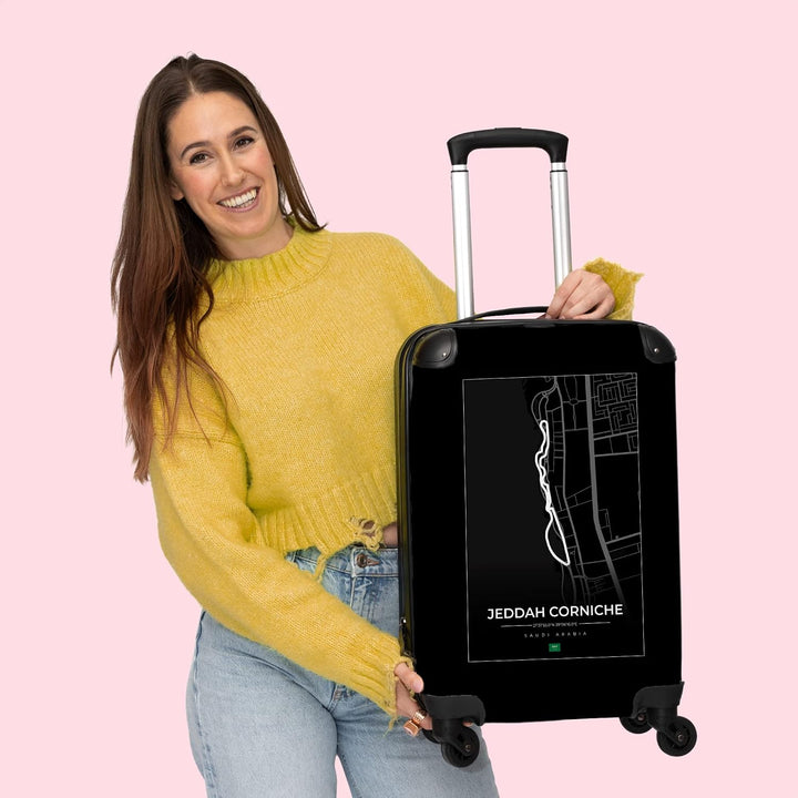 NoBoringSuitcases.com® Koffer Handgepäck Trolley Rollkoffer Kleine Reisekoffer mit 4 Rollen - Motors