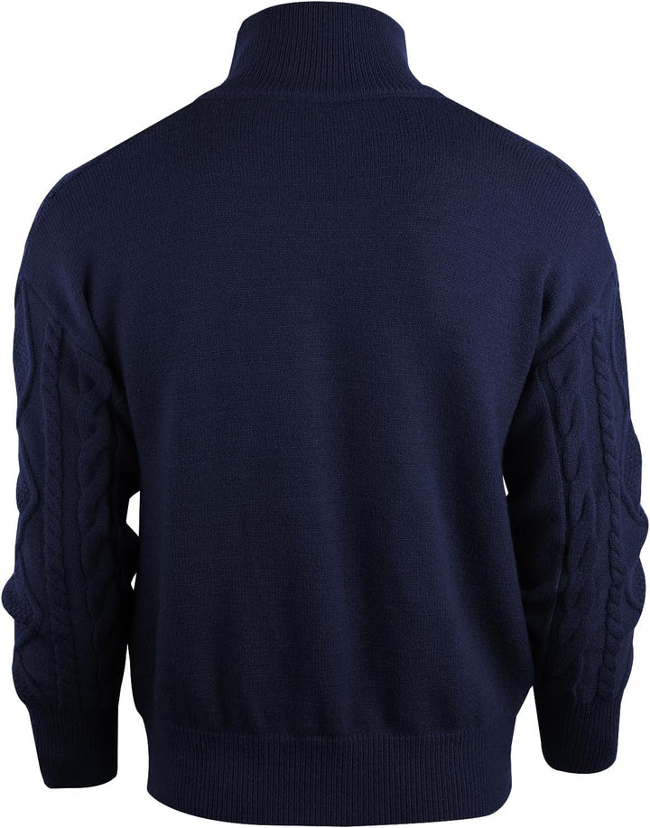 Pullover für Herren Rollkragen Strickjacke Strickpullover Gestrickte Knöpfe Twisted Thermal Langarm