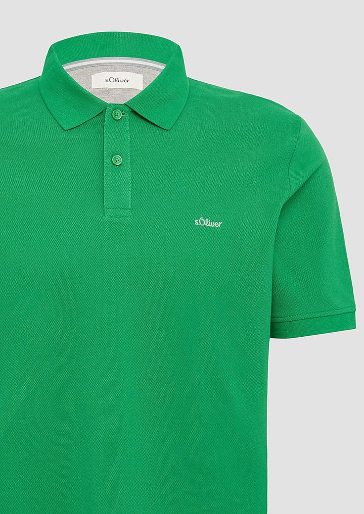 s.Oliver Poloshirt aus Baumwollpiqué Poloshirt aus Baumwollpiqué S Grün, Poloshirt aus Baumwollpiqu&amp;