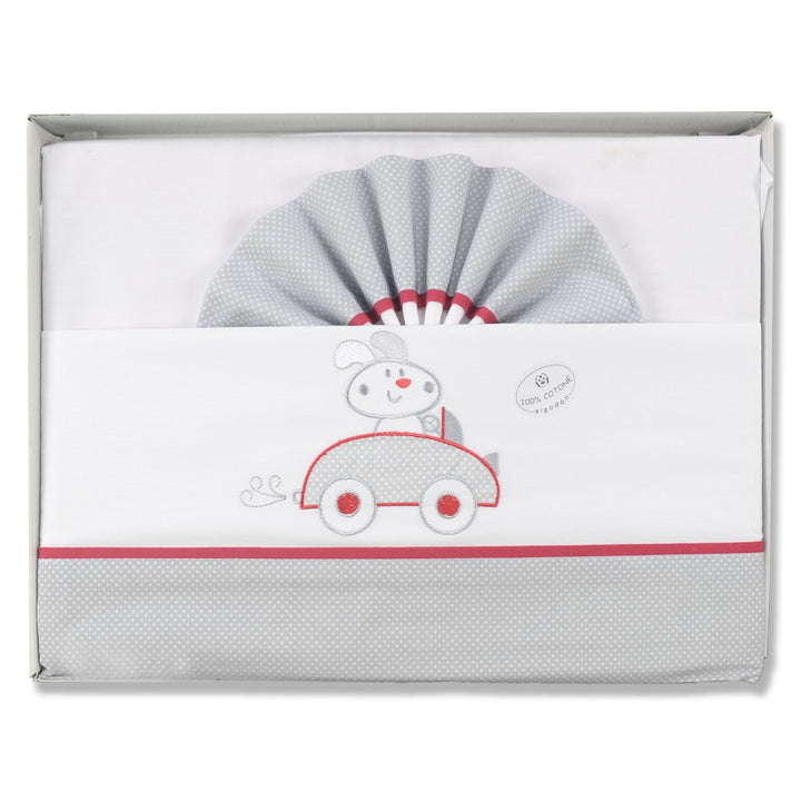 pekitas Bebe feine Bettwäsche 3 Teilig für Kinderbett 60 x 120 100% Baumwolle Made in Portugal weiss