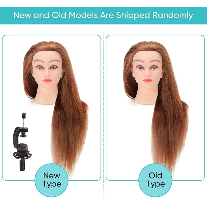 Trainingsköpfe,24'' Synthetische Haare Mannequin zum frisieren Kopf Friseur Trainingskopf Kosmetolog
