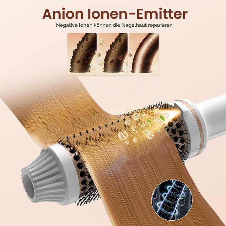 UMIGA Thermal Brush Thermobürste 38mm Lockenbürste Wärmebürste Lose Locken Weissrosa, Weissrosa