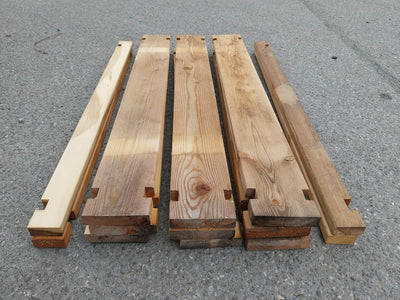 Holzkomposter Sibirische Lärche 80x80xH60 cm mit Holz-Stecksystem Komposter Komposte Steckkomposter